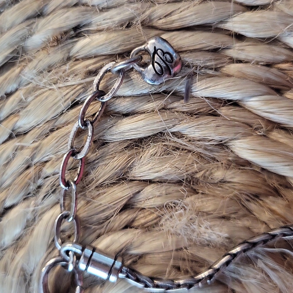 Brighton Silver Anklet with Alligator Charm - Picture 3 of 5
